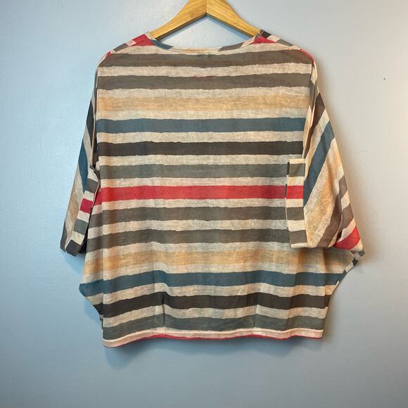 Like New! Nostalgia Striped Dolman Blouse Womens Large - Picture 2 of 9